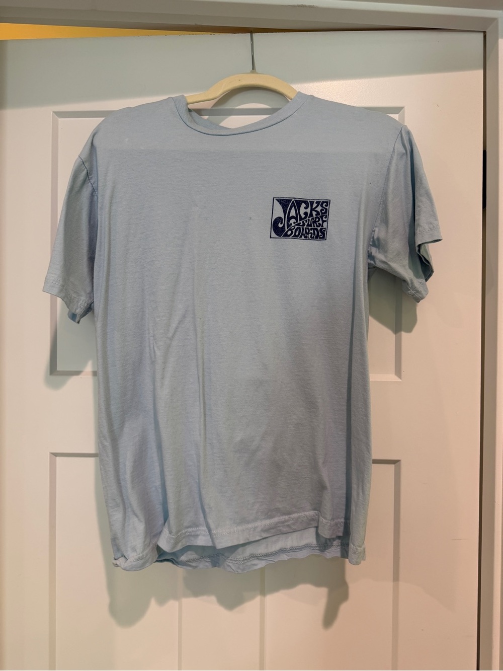 JACK’S SURFBOARDS Light Blue Short-Sleeve Crewneck T-Shirt-Size M